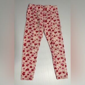btween Pink and Red Heart Leggings